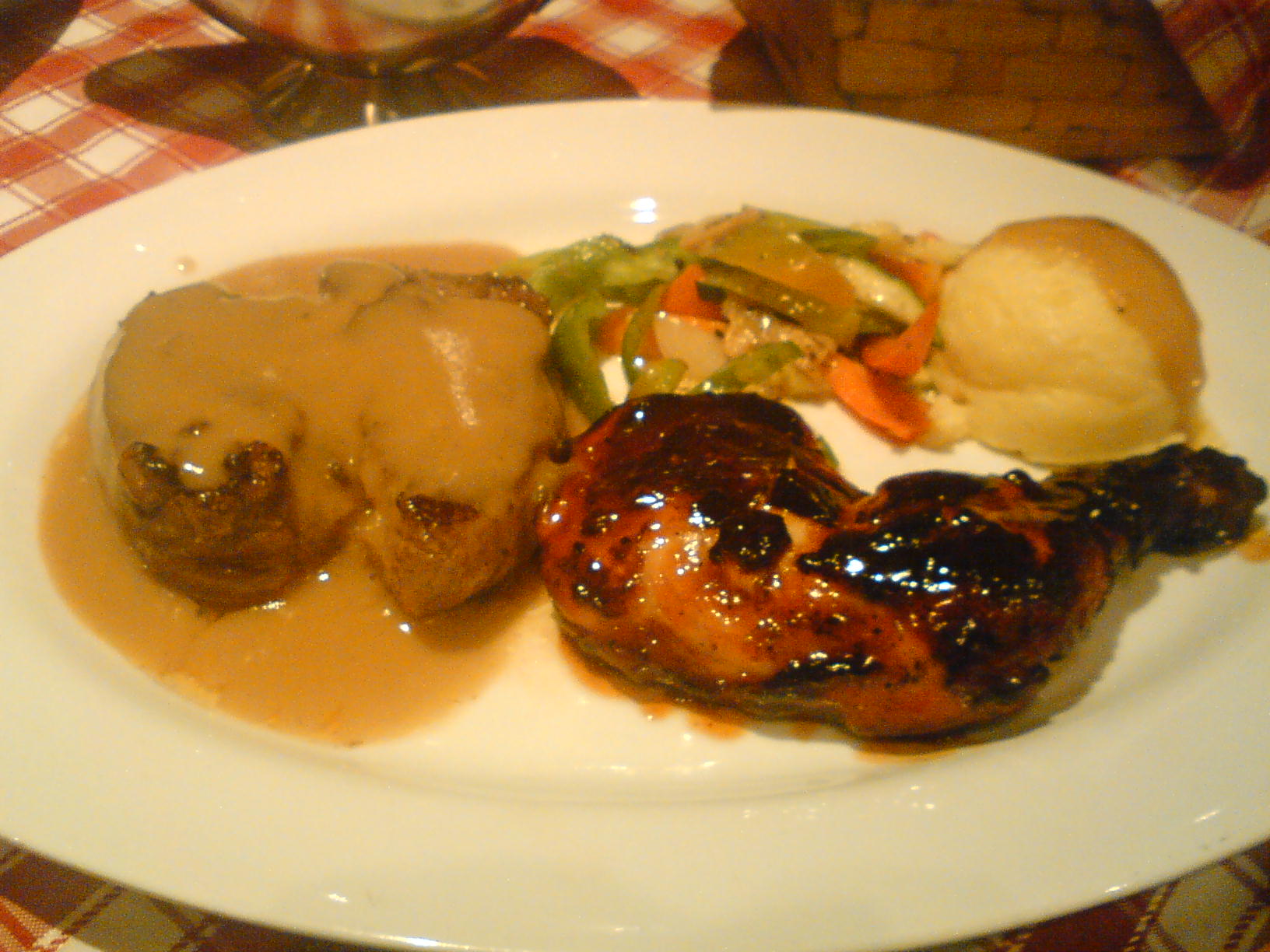 tenderloin steak and charbroiled chicken