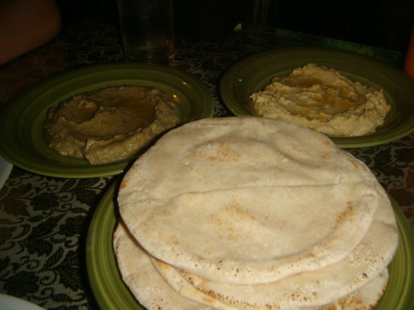 Hummus, Mutabbal and Arabian Khobiz